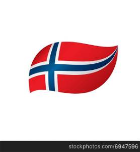 Norway flag, vector illustration. Norway flag, vector illustration on a white background