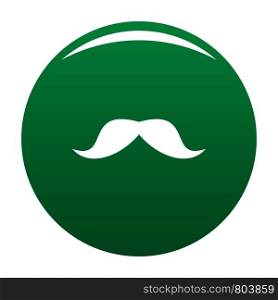 Norway mustache icon. Simple illustration of norway mustache vector icon for any design green. Norway mustache icon vector green