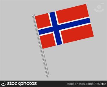 Norway National flag. original color and proportion. Simply vector illustration background, from all world countries flag set for design, education, icon, icon, isolated object and symbol for data visualisation