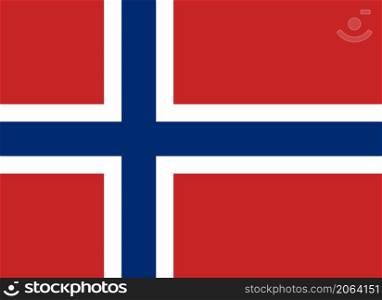 Norway national flag. Vector illustration