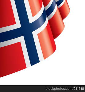 Norway national flag, vector illustration on a white background. Norway flag, vector illustration on a white background