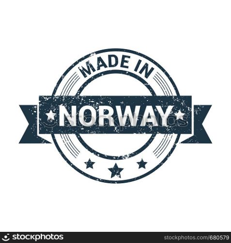 Norway stamp design vector