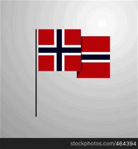 Norway waving Flag design vector