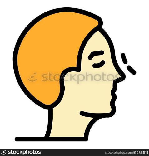 Nose operation icon outline vector. Plastic surgery. Body facelift color flat. Nose operation icon vector flat