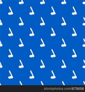 Nose side view pattern repeat seamless in blue color for any design. Vector geometric illustration. Nose side view pattern seamless blue