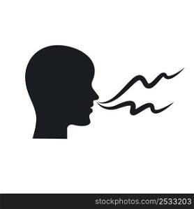 nose smells aroma icon vector illustration design template web