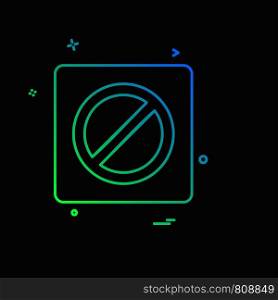 Not Allowed icon design vector
