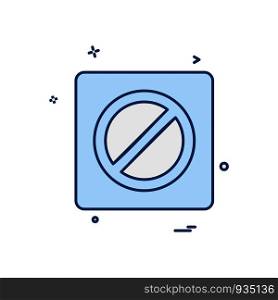Not Allowed icon design vector
