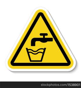Not Drinking Water Symbol Sign Isolate On White Background,Vector Illustration