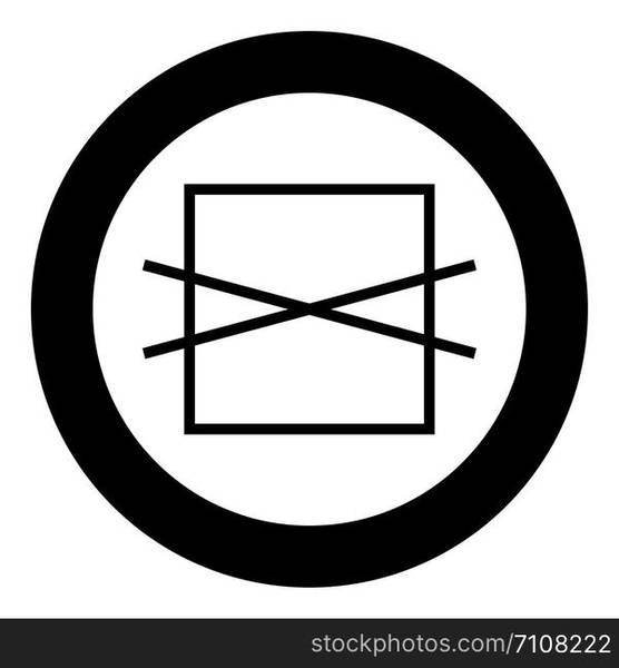 Prohibited drying and spin Clothes care symbols Washing concept Laundry