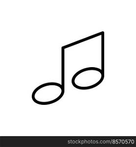 Not music icon vector logo design template flat style illustration