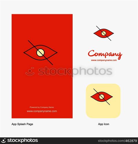 Not seen Company Logo App Icon and Splash Page Design. Creative Business App Design Elements