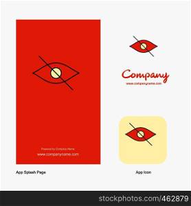 Not seen Company Logo App Icon and Splash Page Design. Creative Business App Design Elements