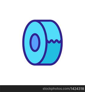 not started roll of adhesive tape icon vector. not started roll of adhesive tape sign. color symbol illustration. not started roll of adhesive tape icon vector outline illustration