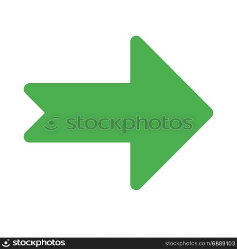 notched arrow, icon on isolated background