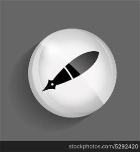 Note Glossy Icon Vector Illustration on Gray Background. EPS10.. Note Glossy Icon Vector Illustration