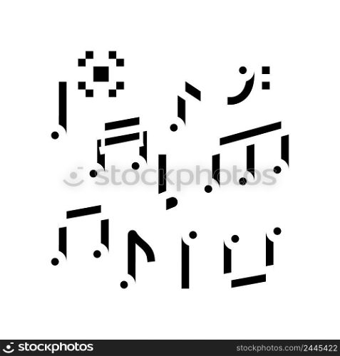 note music glyph icon vector. note music sign. isolated contour symbol black illustration. note music glyph icon vector illustration