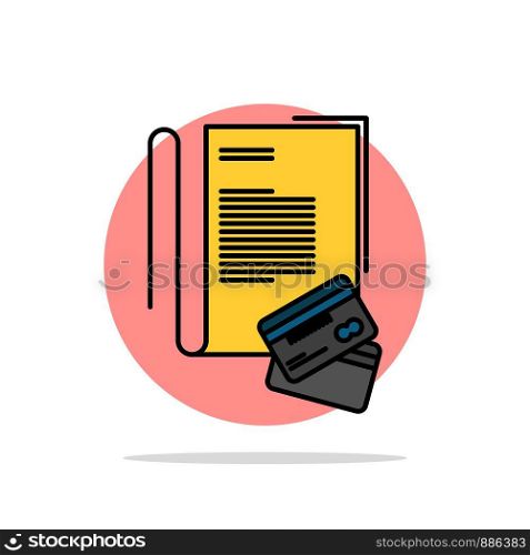 Note, Notebook, Cards, Credit, Abstract Circle Background Flat color Icon