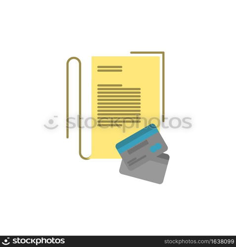 Note, Notebook, Cards, Credit,   Flat Color Icon. Vector icon banner Template