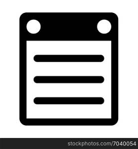 note pasted, icon on isolated background