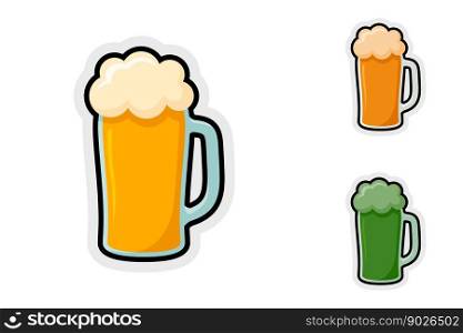 Note sticker set with Beer