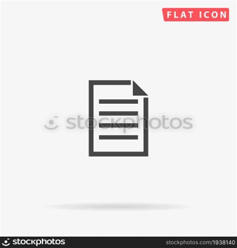 Note Taking flat vector icon. Glyph style sign. Simple hand drawn illustrations symbol for concept infographics, designs projects, UI and UX, website or mobile application.. Note Taking flat vector icon