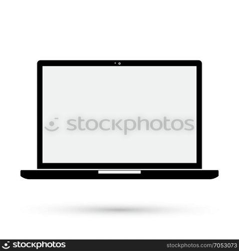 Notebook. Computer Laptop icon. Black Notebook isolated. Vector illustration