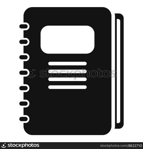 Notebook database icon simple vector. Customer data. Software system. Notebook database icon simple vector. Customer data