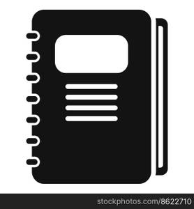 Notebook database icon simple vector. Customer data. Software system. Notebook database icon simple vector. Customer data
