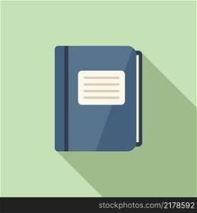 Notebook folder icon flat vector. Write paper. Text message. Notebook folder icon flat vector. Write paper