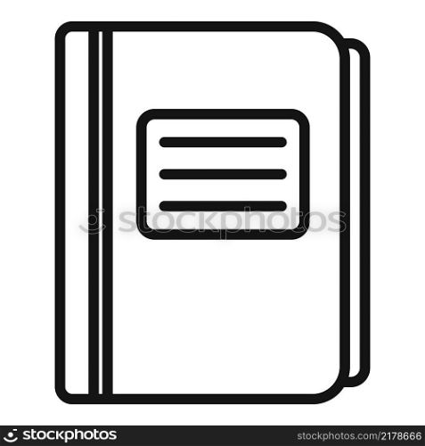 Notebook folder icon outline vector. Write paper. Text message. Notebook folder icon outline vector. Write paper