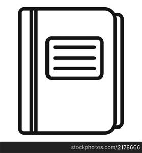 Notebook folder icon outline vector. Write paper. Text message. Notebook folder icon outline vector. Write paper