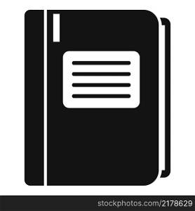 Notebook folder icon simple vector. Write paper. Text message. Notebook folder icon simple vector. Write paper