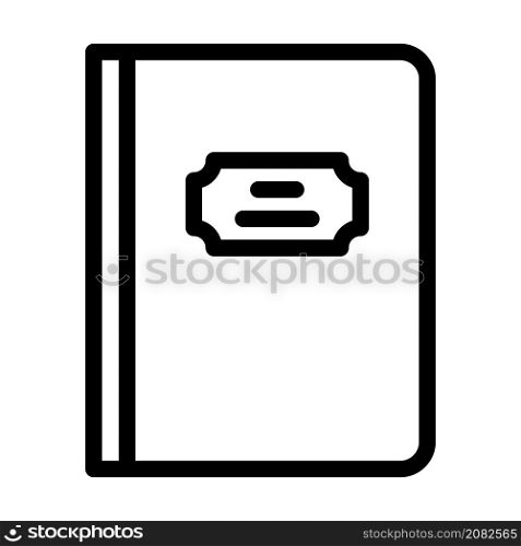 notebook for notes line icon vector. notebook for notes sign. isolated contour symbol black illustration. notebook for notes line icon vector illustration