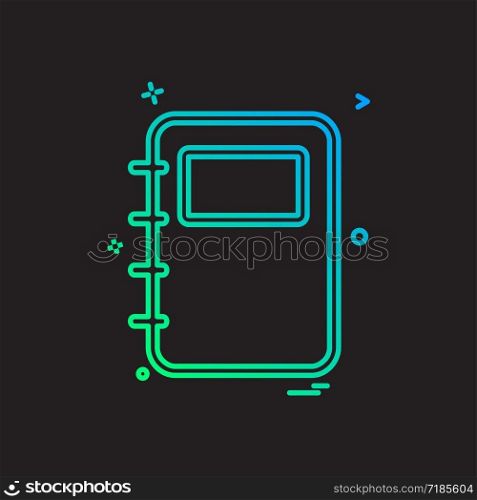 notebook icon design vector