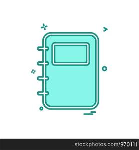 notebook icon design vector