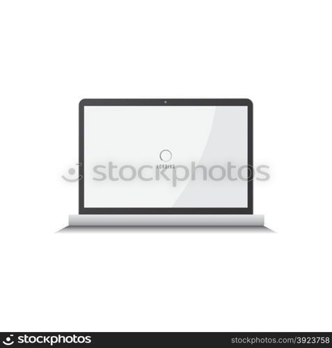 notebook laptop computer theme vector art graphic illustration. notebook laptop computer