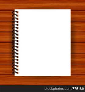 Notebook mockup, with place for your image, text or corporate identity details. Blank mock up with shadow on. Vector illustration.. Notebook mockup, with place for your image, text or corporate identity details. Blank mock up with shadow on. Vector stock illustration.