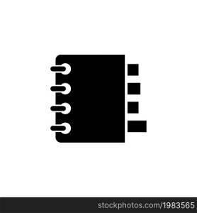 Notebook Organizer. Flat Vector Icon illustration. Simple black symbol on white background. Notebook Organizer sign design template for web and mobile UI element. Notebook Organizer Flat Vector Icon
