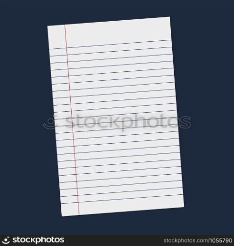 notebook paper list background. Vector eps10 illustration