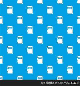 Notebook pattern vector seamless blue repeat for any use. Notebook pattern vector seamless blue
