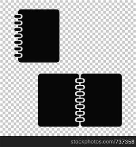 Notebook. Set of Notebook on isolated background. Open and clouse notepad. Vector icon