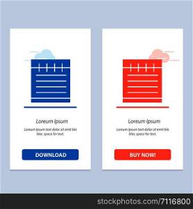 Notebook, Study Education, School Blue and Red Download and Buy Now web Widget Card Template