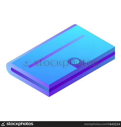Notebook wallet icon. Isometric of notebook wallet vector icon for web design isolated on white background. Notebook wallet icon, isometric style