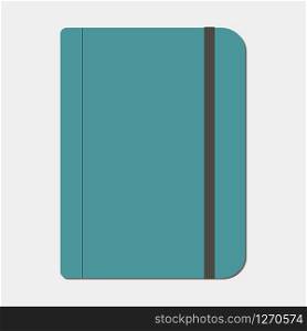 Notebook with elastic band. Vector illustration