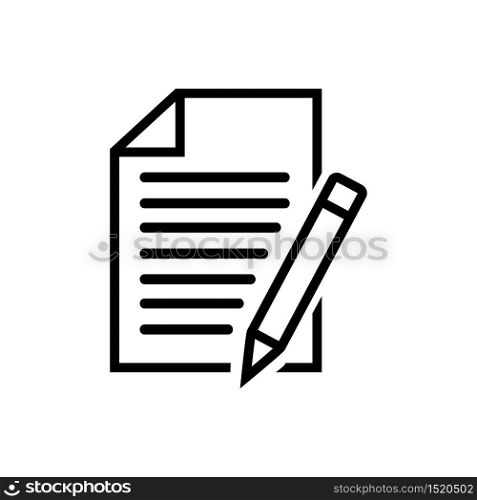 Notebook with pen icon isolated on white background Vector illustration