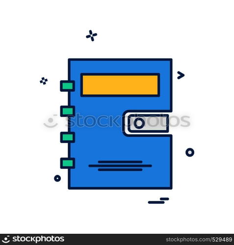 Notepad icon design vector