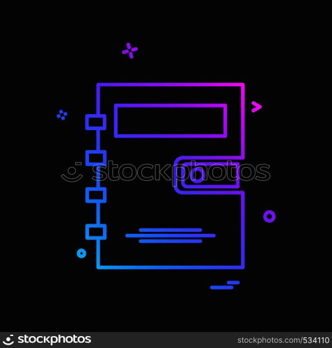 Notepad icon design vector