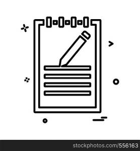 Notepad icon design vector