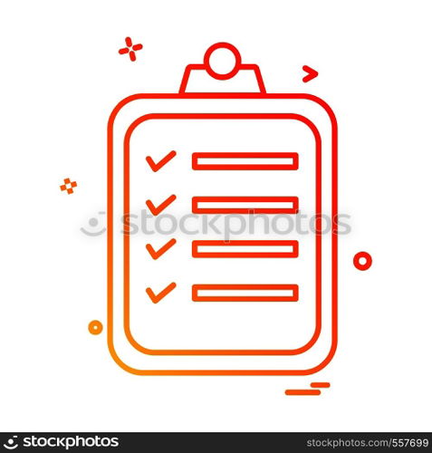Notepad icon design vector